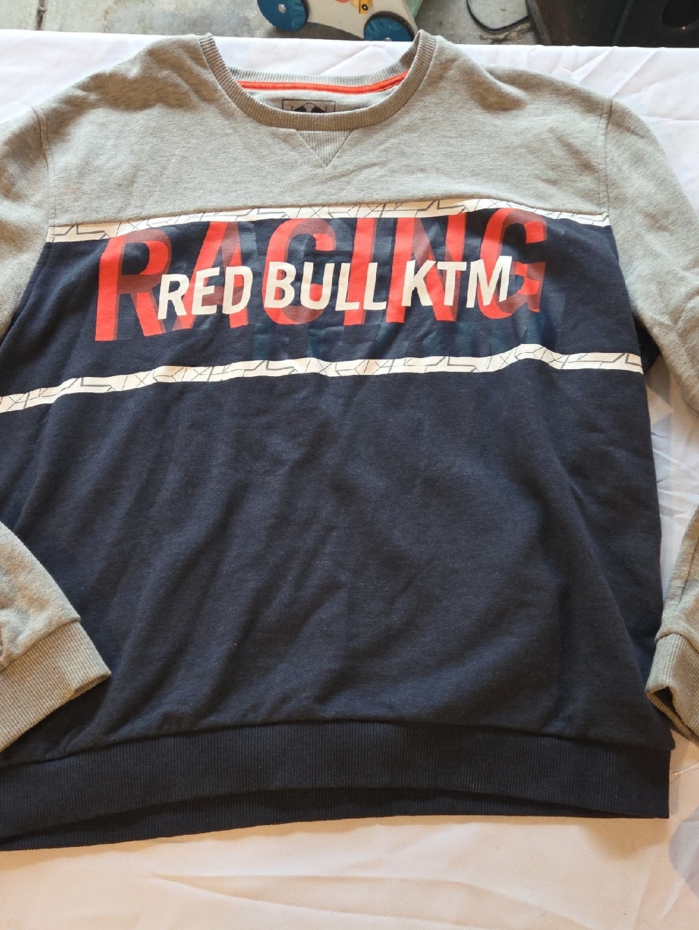Red Bull KTM Men's Crewneck Sweater in Navy, Gray & Red